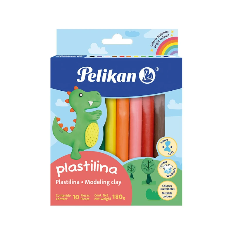 Plastilina Pelikan 10 Colores Surtidoidos
