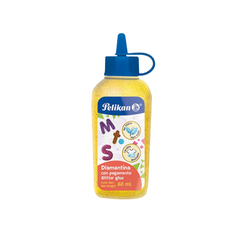 Plasticola Diamantina Amarillo Claro Pelikan 60ml