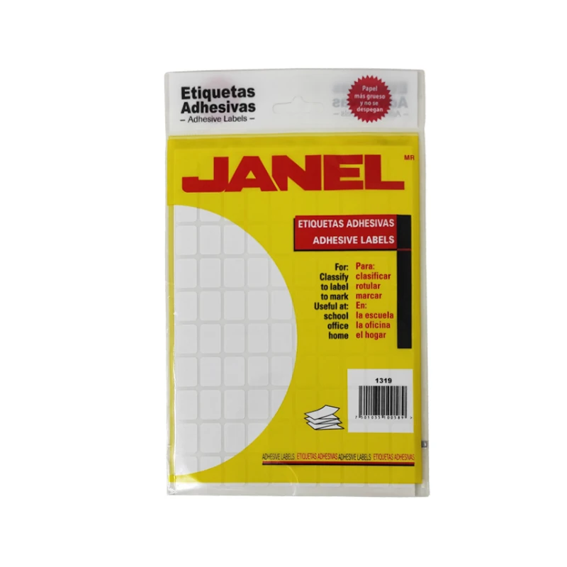 Etiqueta Janel 1/2 X 3/4 13 19 Blanca
