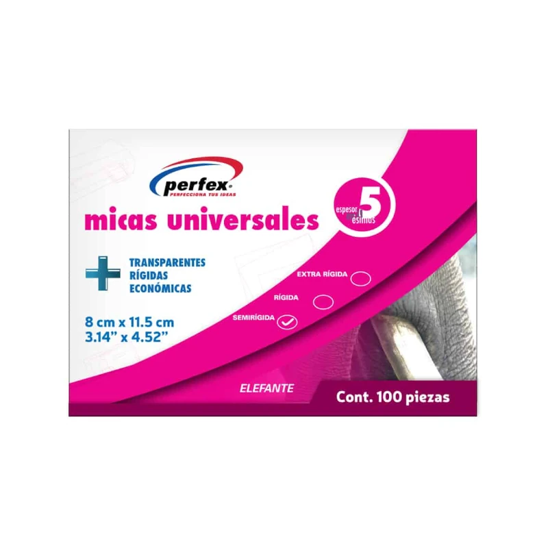 Lamina 8X11.5Cm 5Ml Paquete100 Perfex Carnet