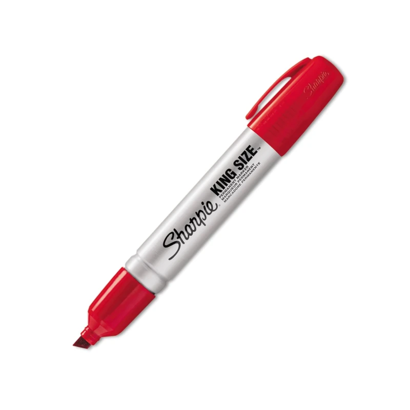 Marcador Permanente King Size Rojo