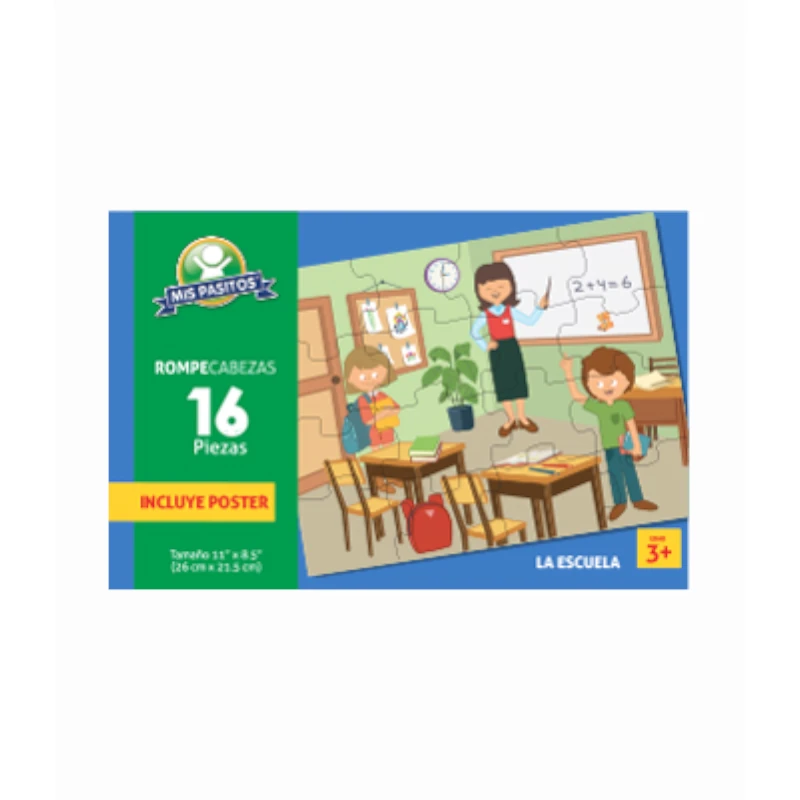 Rompecabezas La Escuela 16Piezas Mis Pasitos