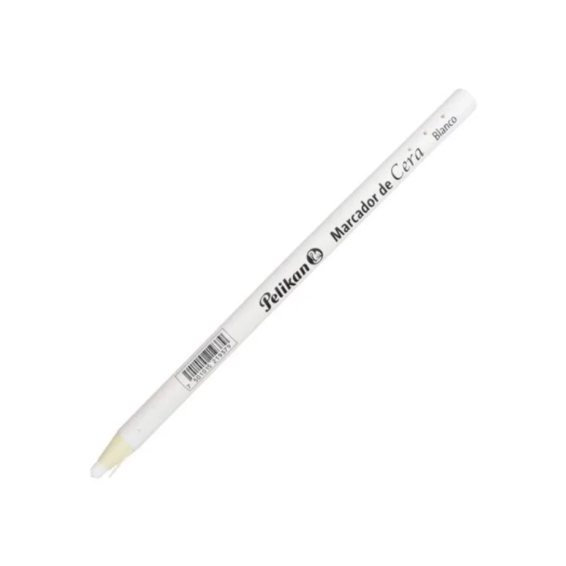 Crayon Cera Pelikan Blanco Para Vidrio Plast Cuero Caucho Carton Papel