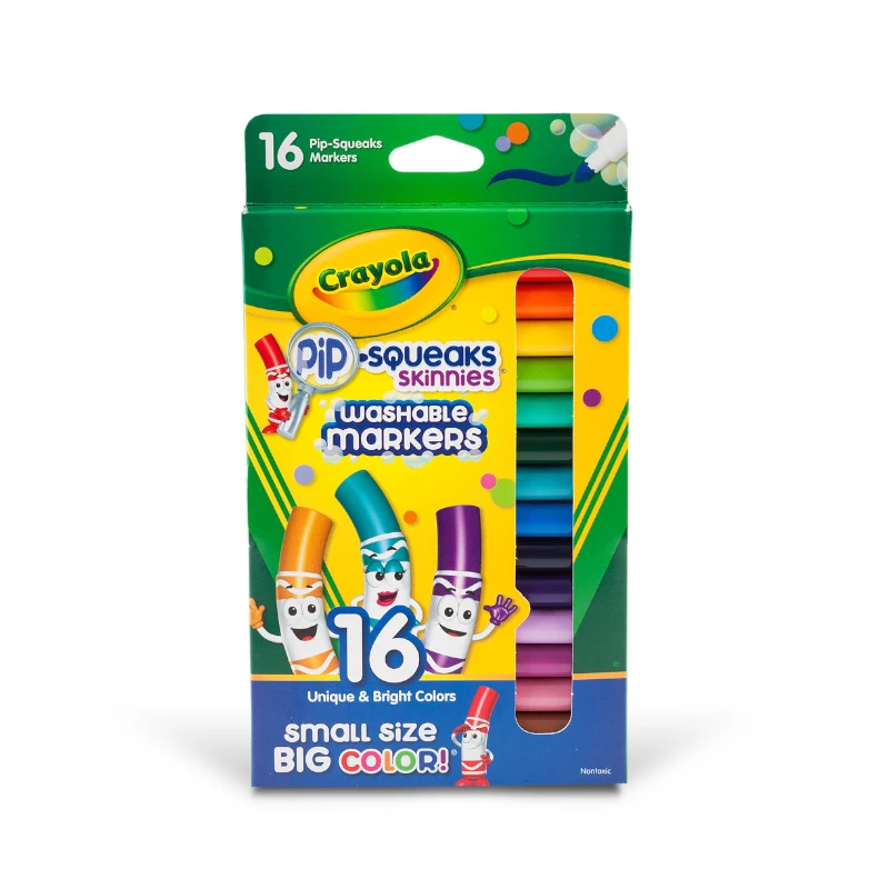 Marcador Escolar 16 Colores Crayola Lavable Pip-Squeaks 58-8146