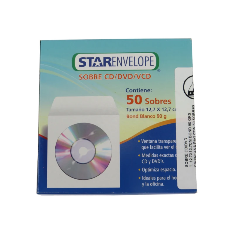 Sobre Cd/Dvd Blanco Paquete50