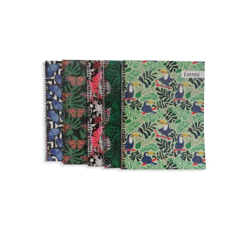 Cuaderno #3 1 Mat 70 Hjs Ferrini Glitter Doble Anillo