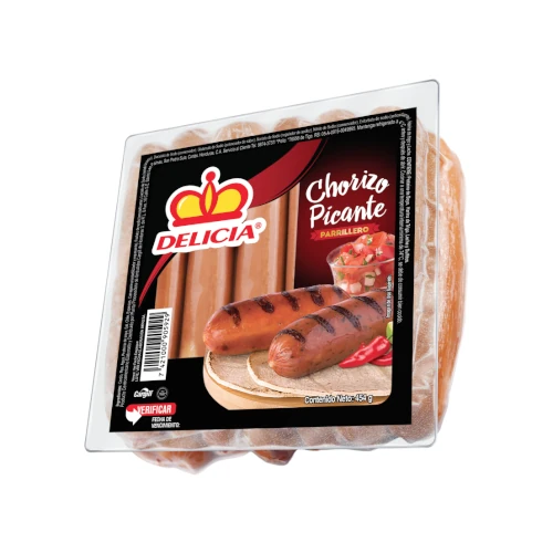 Chorizo Parrillero Delicia Pqt 454gr