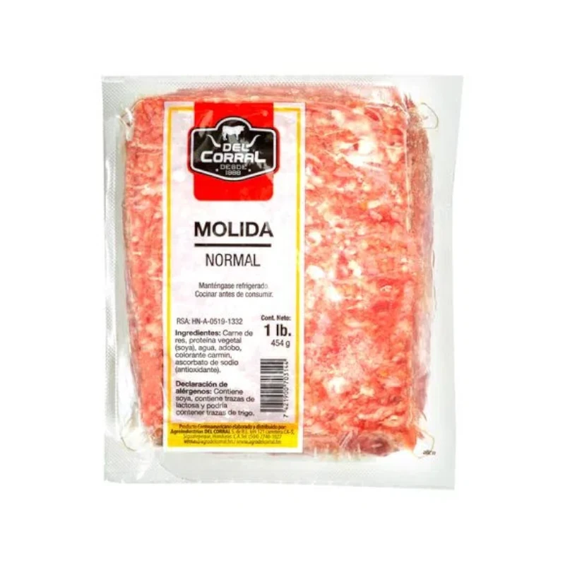 Carne Res Molida Normal Del Corral 1lb