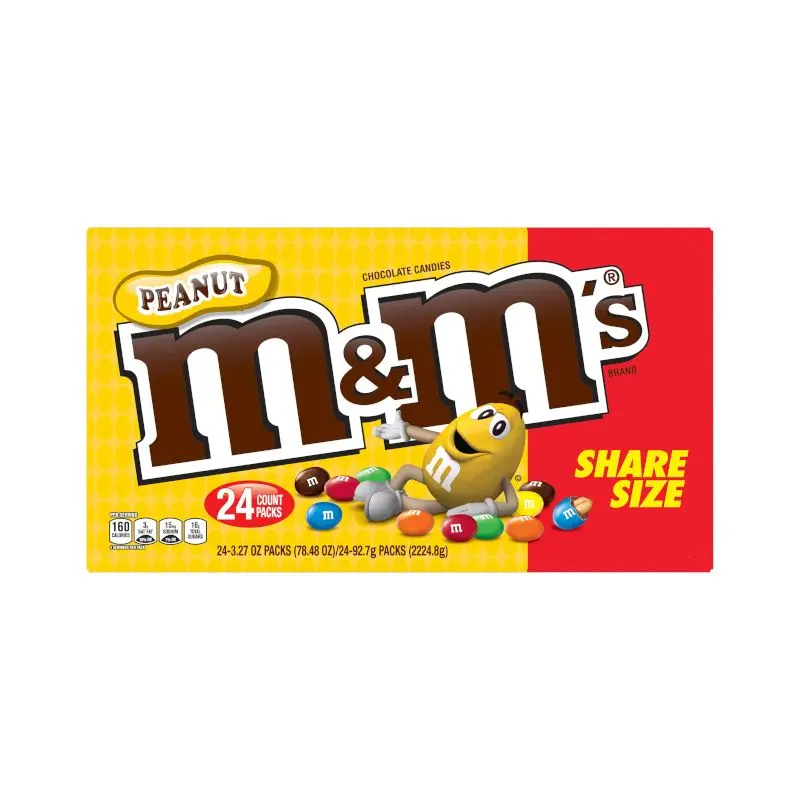 Chocolate M&M Peanut King Size 3.27Oz