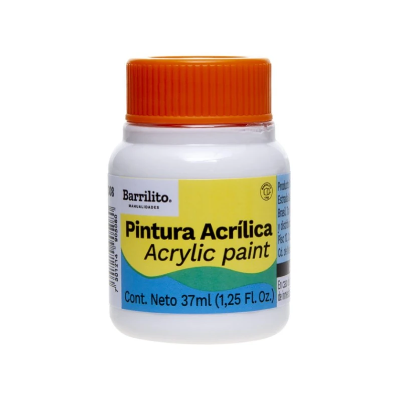 Pintura Acrilica 37Ml Blanco Barrilito