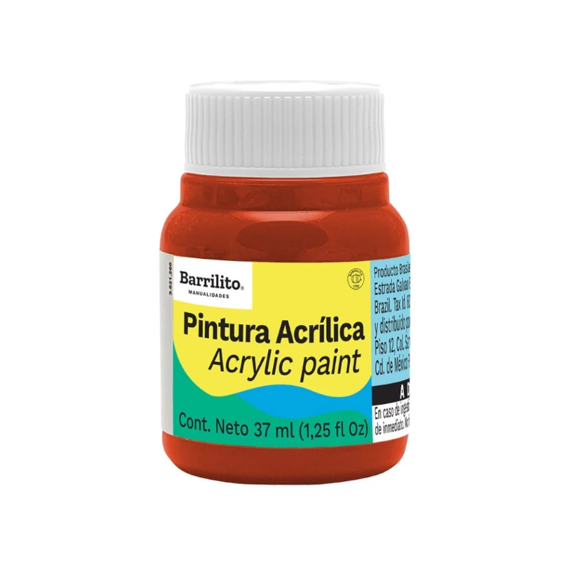 Pintura Acrilica 37Ml Rojo Sangre Barrilito