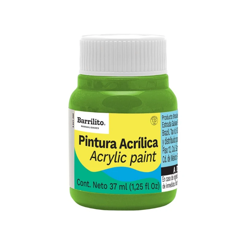 Pintura Acrilica 37Ml Verde Limon Barrilito