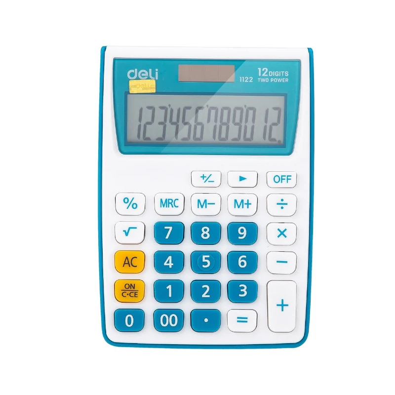 Calculadora Deli Escrit 12Dig Azul