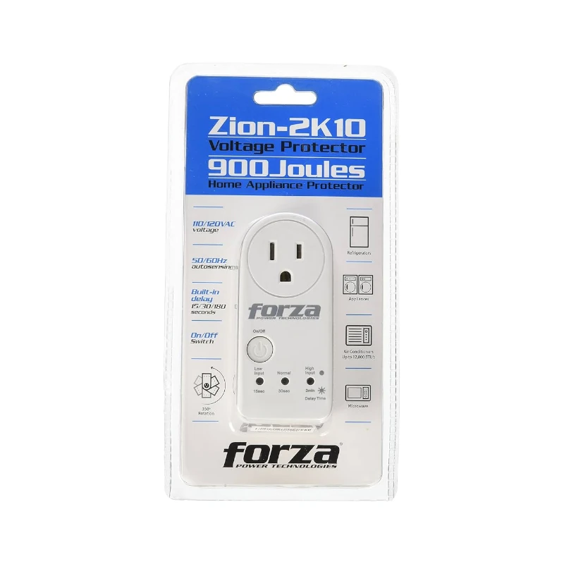 Protector De Picos Forza Zion 1 Salida 900j/120v Linea Blanca Blanco 2k10b  Fvp-1201b