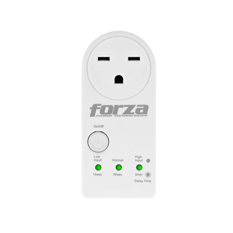 Protector De Picos Forza Zion 1 Salida 1200j/220v 3300w P/Aire Acond 24kbtu Blanco Fvp-3302b