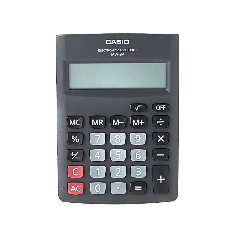 Calculadora Casio Mw-8V 8 Digitos Negro