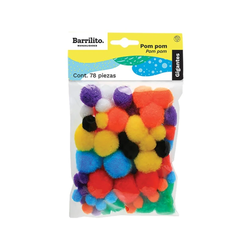 Pom Pom De Color Paquete78 Pm002 Barrilito