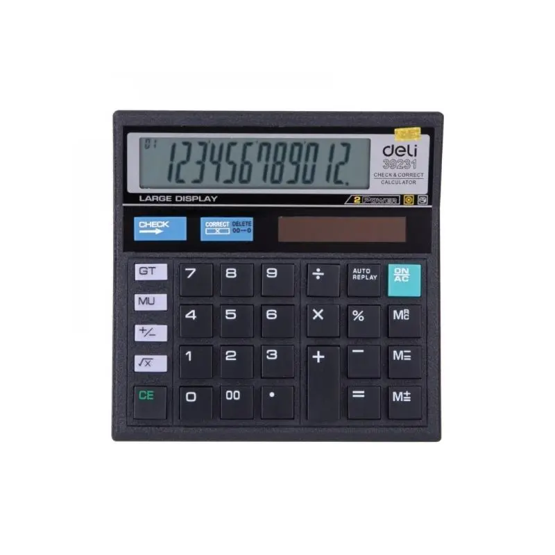 Calculadora Deli Escritorio 12 Digitos Negra