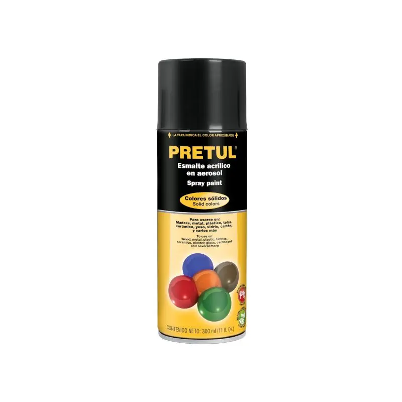 Pintura En Spray Negro Mate Pretul 27172