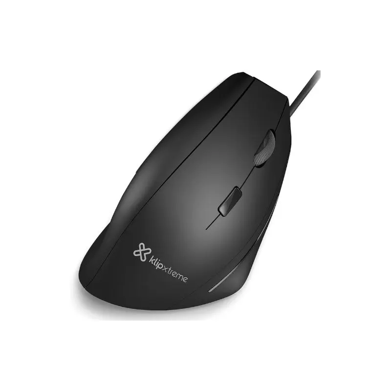 Mouse Klipx Usb Negro Ergonomico Kmo-505