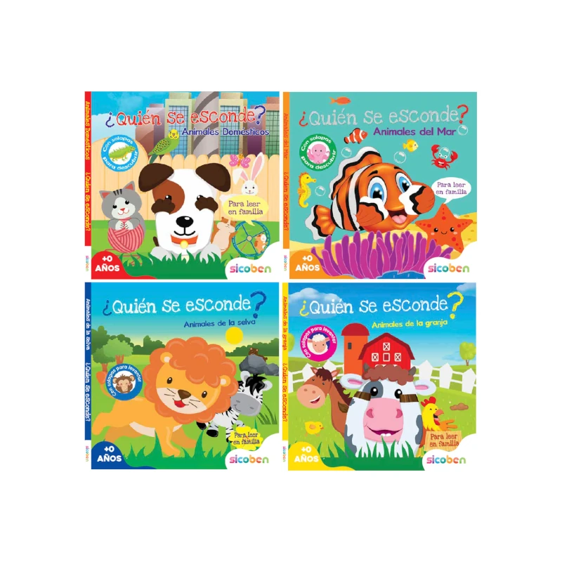 Libro De Lectura Quien Se Esconde Surtido Pasta Dura 10 Pag