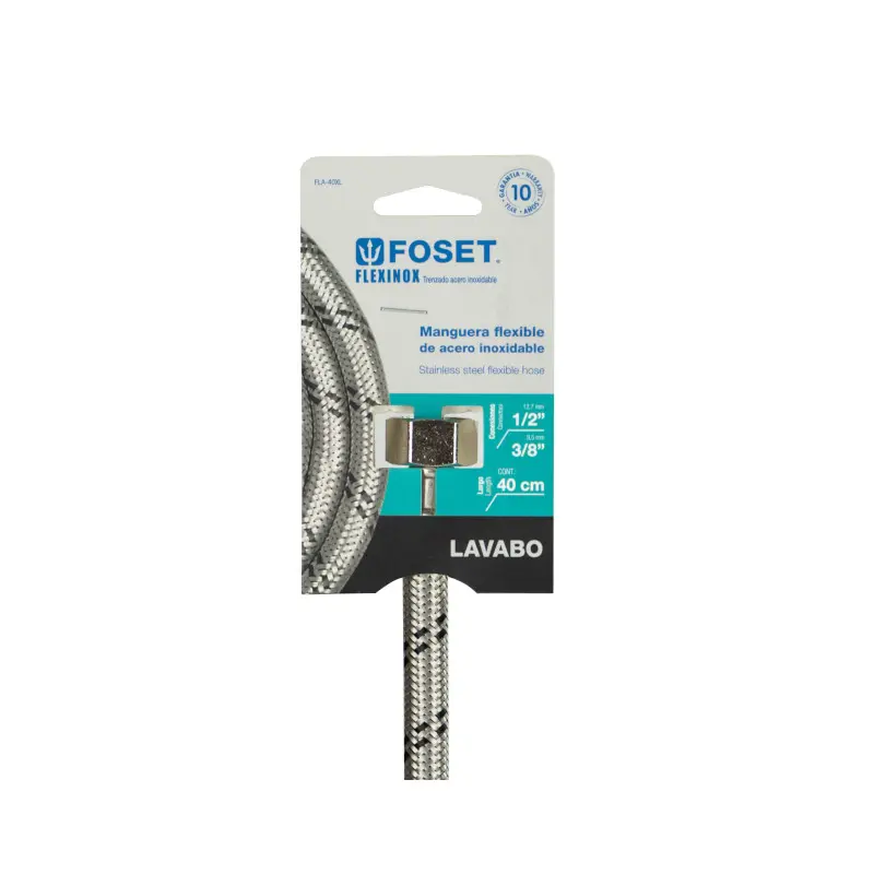Manguera Para Lavabo Acero 1/2X3/8X16  Foset 45489