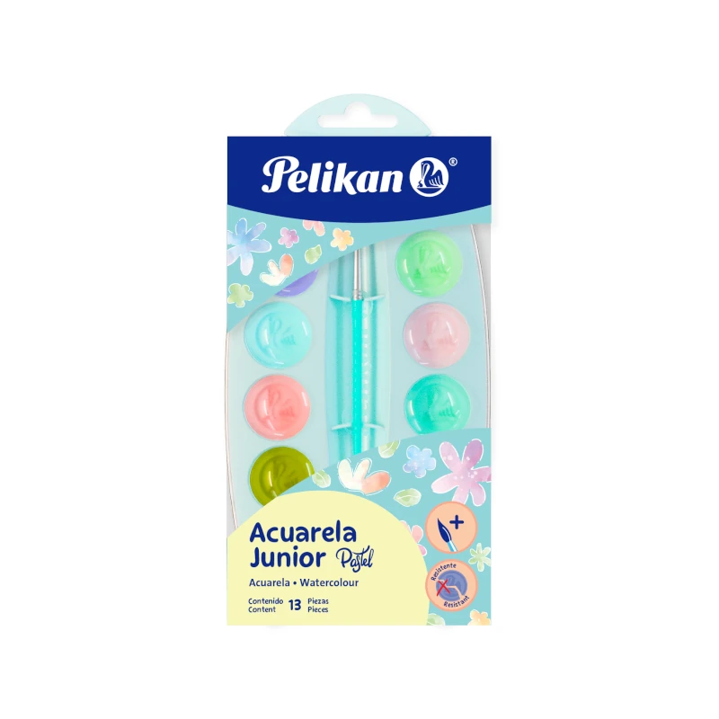 Acuarela Pelikan Junior 12 Colores Pastel + Pincel