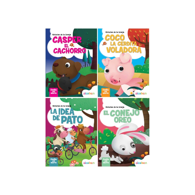 Libro De Cuentos Historias Granja 32 Pag Surt