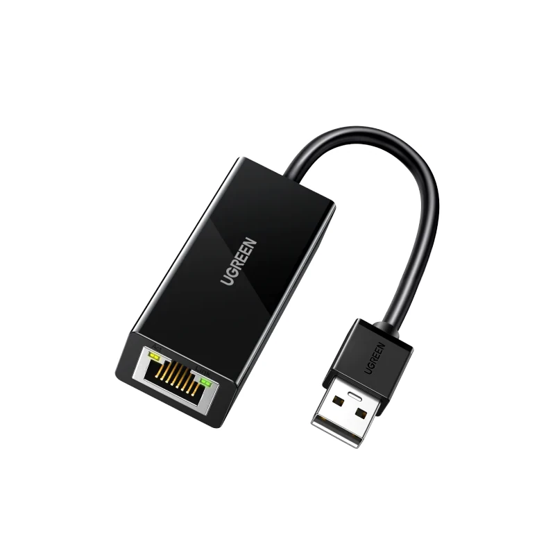 Adaptador Usb-A 2.0 A Ethernet Rj45 10/100Mbps Negro Cr110 Ugreen