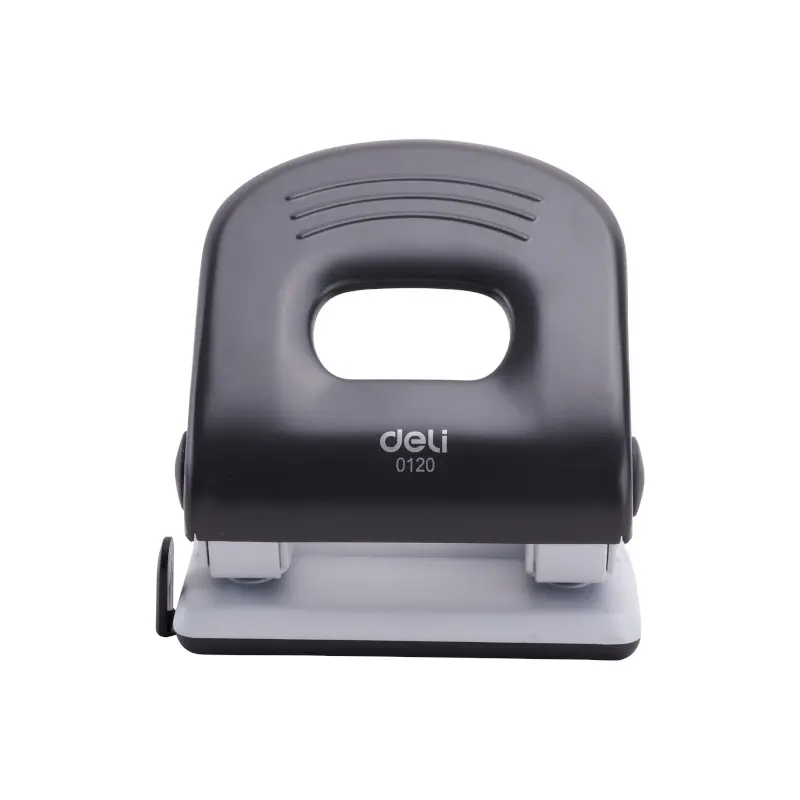 Perforadora Deli 8Cm 40 Hojas Gris/Negro
