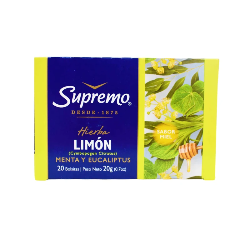 Te De Limon Menta y Eucalipto Supremo 20 Sobres