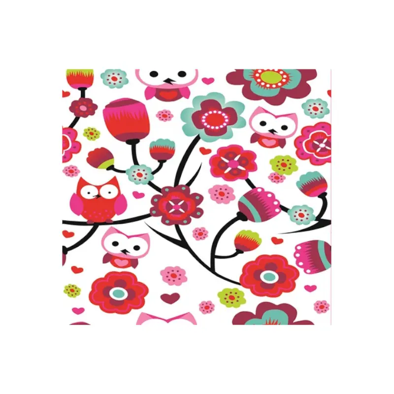 Papel Tapiz Diseño Flores-Buho 45cmx20m Genial