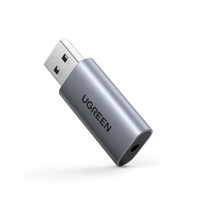 Adaptador Audio Usb-A 3.5Mm Gris Cm383 Ugreen