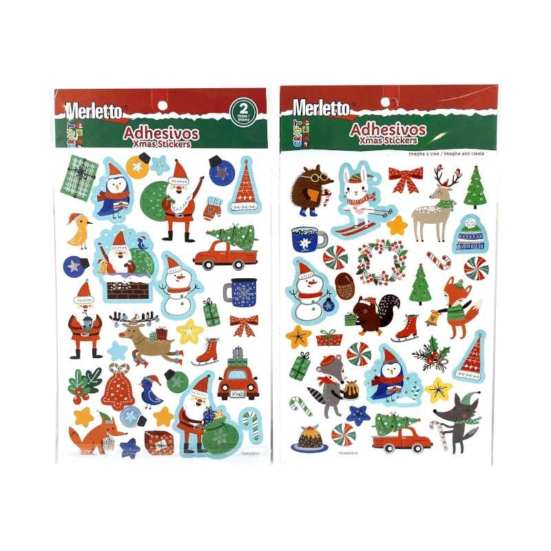 Calcomania Merletto Navideña 2 Hojas