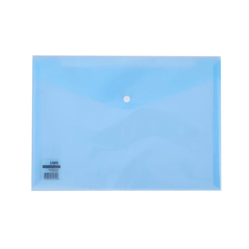 Sobre Plastico Tamaño Carta Con Broche Horiz Azul Deli