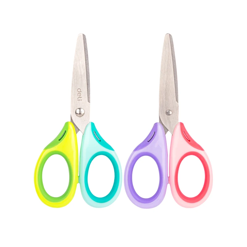 Tijera 5 1/3  Escolar Deli Surt Neon Blister