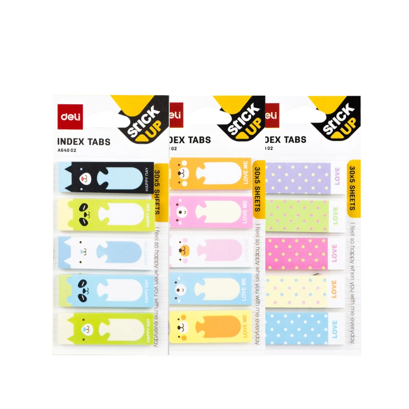 Nota Adhes Deli Bandera 5 Colores Diseños Surtidos