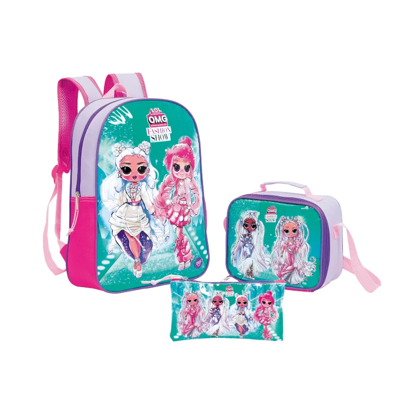 Mochila Lol Omg Lonchera Y Lapicero