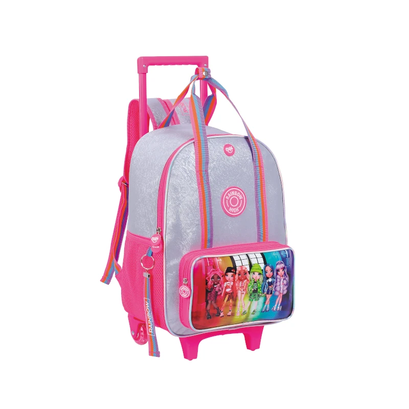 Mochila Con Rodos Rainbow High Silver