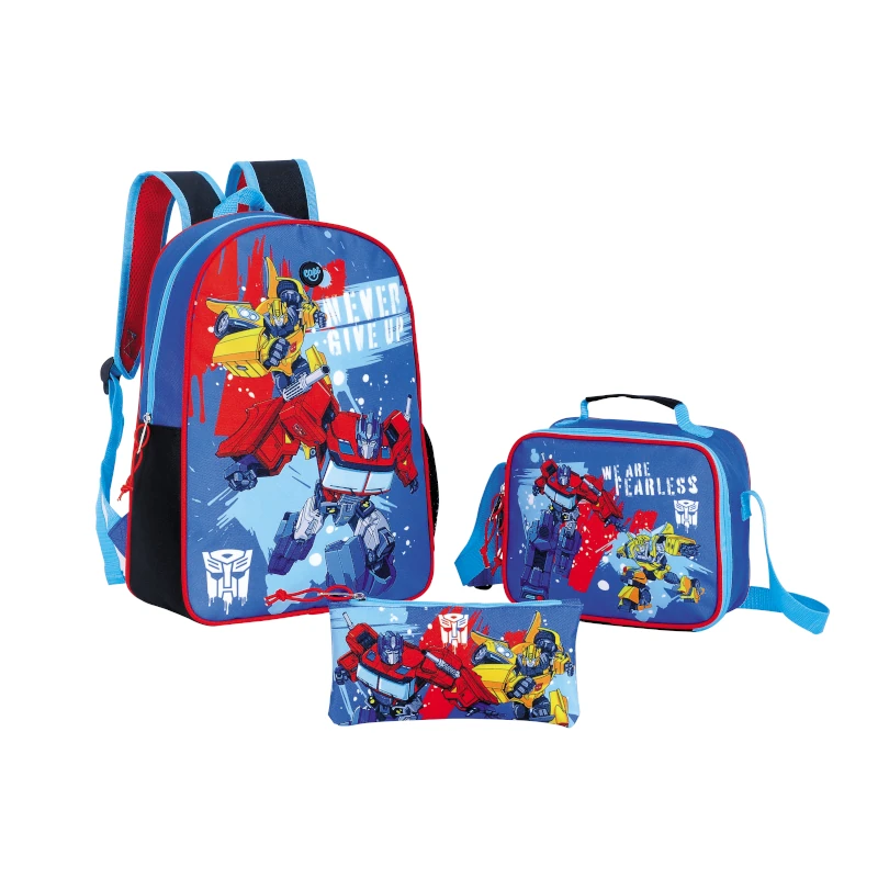 Mochila Transformers Lonchera Y Lapicero