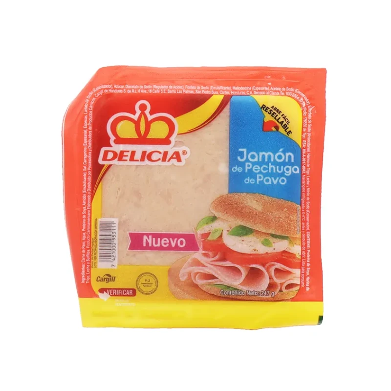 Jamon Pechuga Pavo Delicia Pqt 247gr