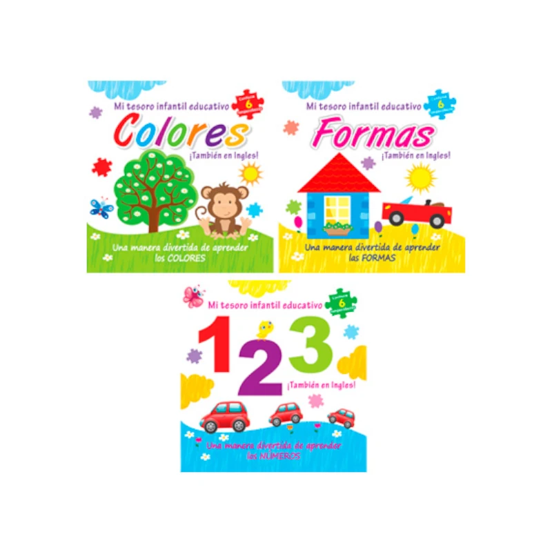 Libro De Lectura Mi Tesoro Infantil Num Pasta Dura 10 Pag C/Rompecabeza