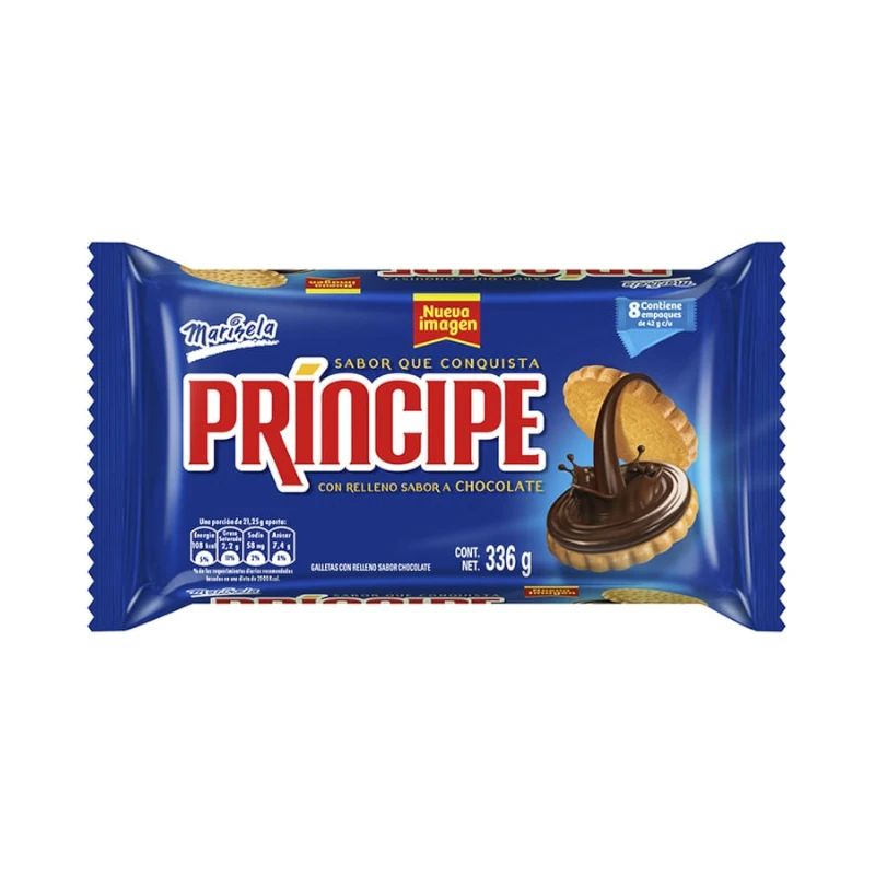 Galleta Principe Choco Vainilla Pqt8 360Gr