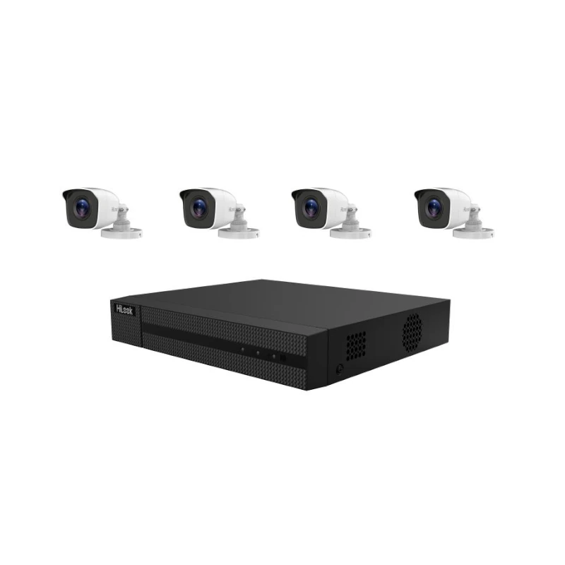Kit Seguridad AHD DVR 4 Canales + 4 Camaras 2Mpx  1Tb Hdd  Bullet Metal Hilook