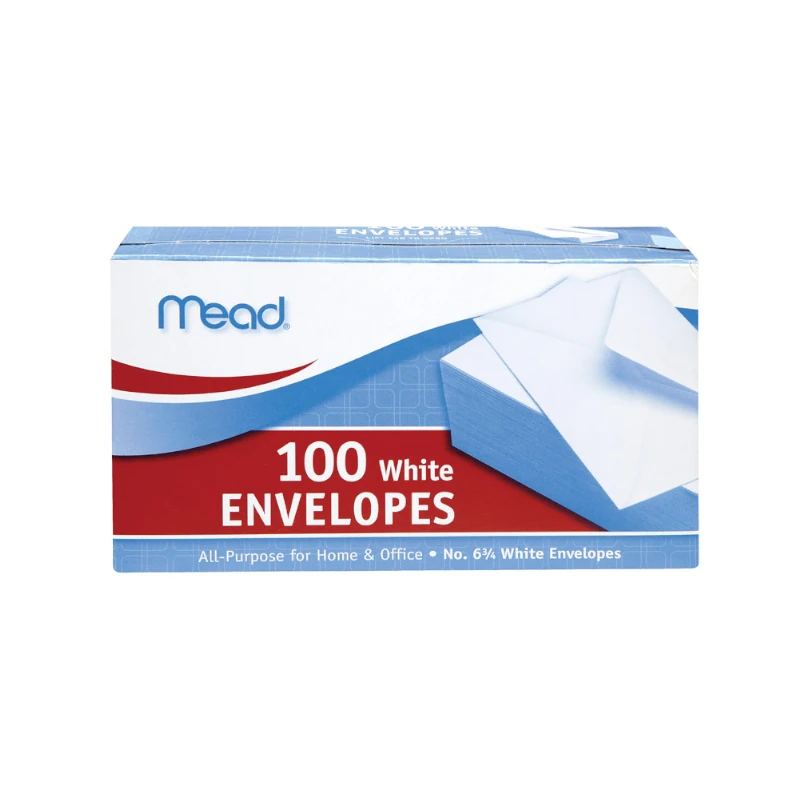 Sobre Blanco Tamaño Carta 3 5/8 X 6 1/2 Paquete100 Mead