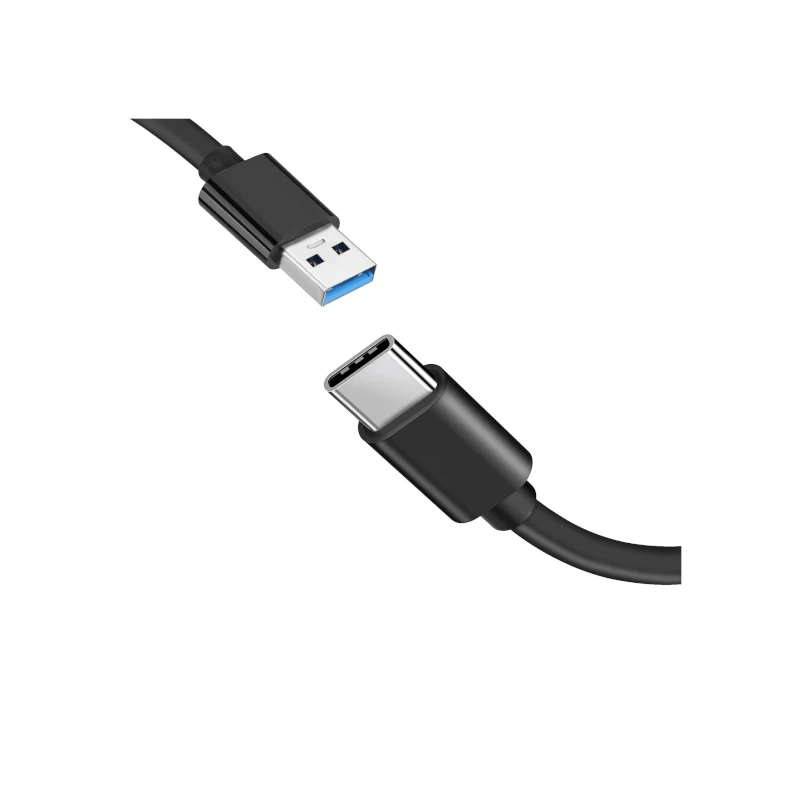 Cable Usb-A 2.0 A Usb-C 1M Negro Wiwi