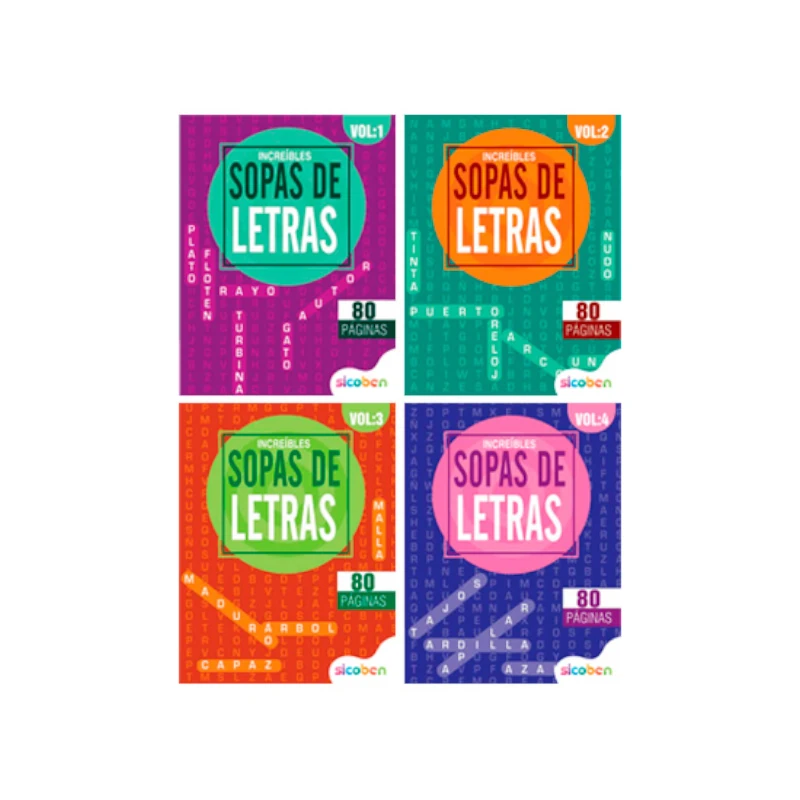 Libro De Actividades Sopas De Letras 80 Pag Surtido #2