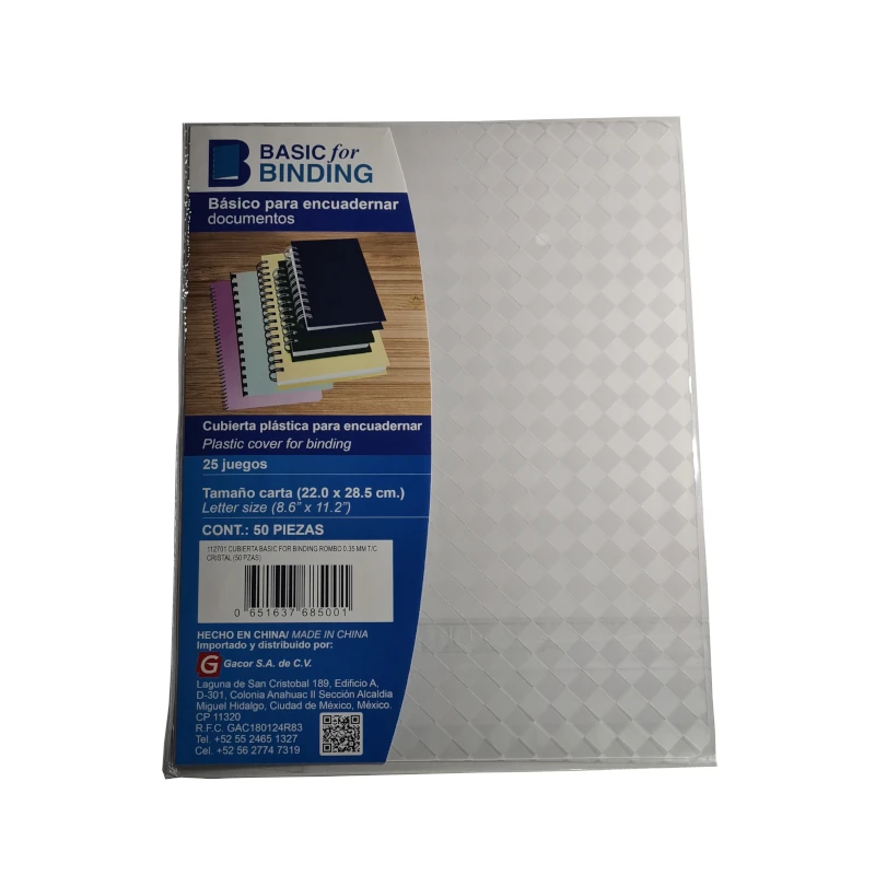 Cubierta T/C Pqt50 Rombo Cristal Basic For Binding