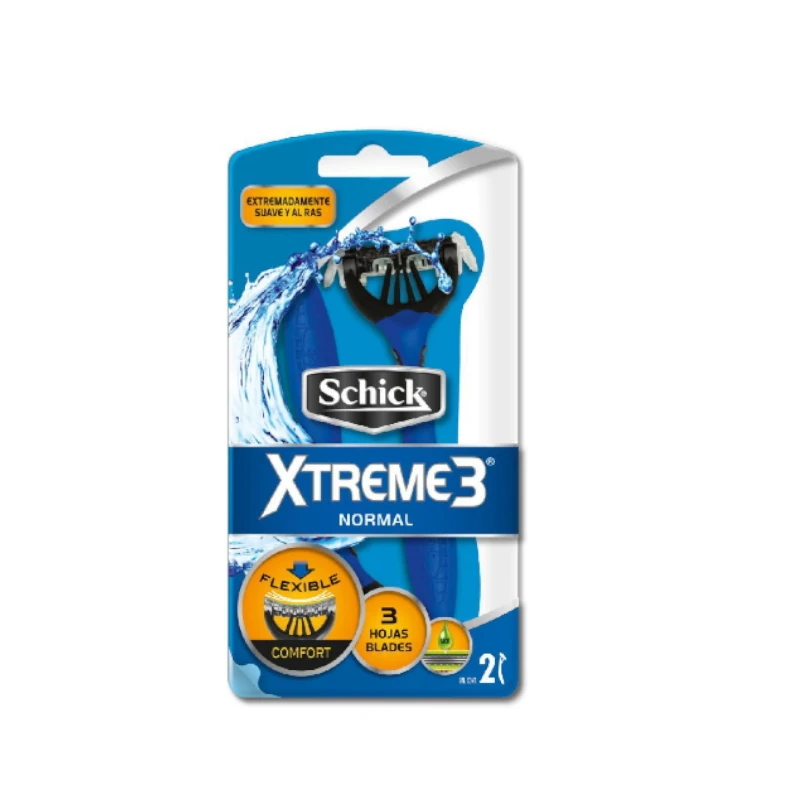 Prestobarba Schick X3 Pqt2 3hjs Azul