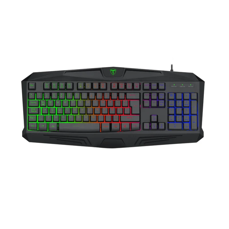 Teclado T-Dagger Gaming Usb Negro Rainbow Full Size T-TGK106 Membrana